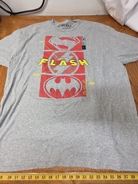The Flash DC Comics Gray T-Shirt Mens Size 2xl